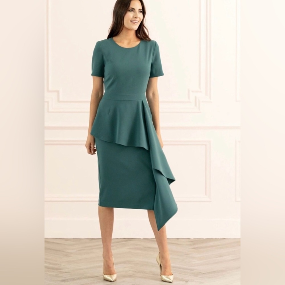 Rachel Parcell Teal Ruffle Dress